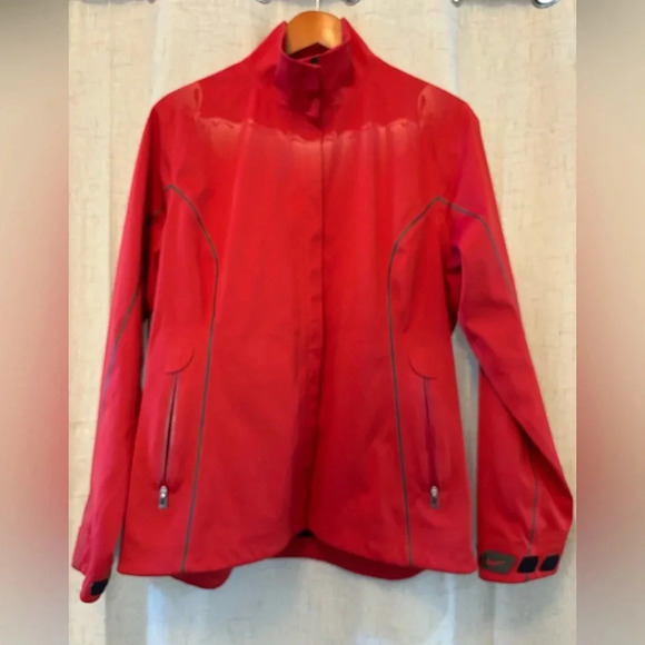 Nike Golf Jacket Storm-Fit20 Size Large (L), Ladies, Scarlett Red,Digital Dragon - Picture 1 of 12